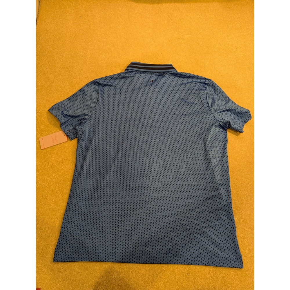 Redvanly Pascal Polo Shirt Mens Large Marine Blue Geometric Print Golf NWT - Picture 9 of 10